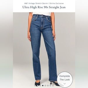 Abercrombie 90’s Straight Ultra High Rise Jeans